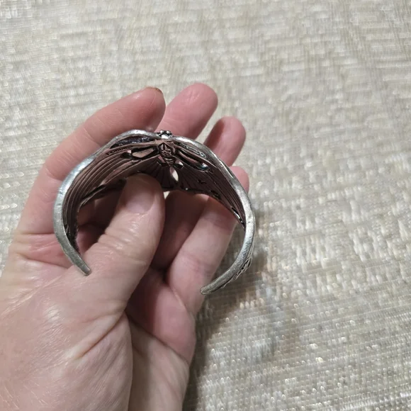 Fossil Silver Moth Cuff Bracelet - Picture 4 of 5
